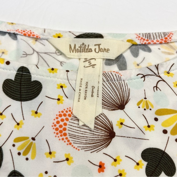 Matilda Jane Gentle Breeze Flutter Sleeve Floral Top Size Small - Picture 7 of 8